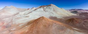 Otherworldly landscape of Cerro Pampa in the Atacama desert near Pedernales
