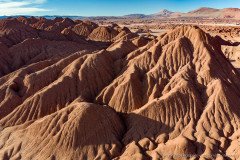Desierto del Diabolo, a desert of eroded clay mountains in Salta Province