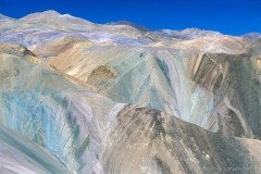 Colorful mountains indicate rich mineral deposits, geology of Chile's Atacama region