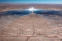 Cerro Dominador, the first solar thermal power plant in Latin America. Atacama Desert near Maria Elena