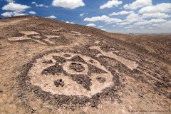 Ancient desert art: geoglyphs of Chug Chug in the Atacama desert near Calama