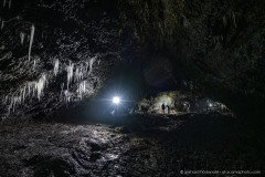 Exploring a lava cave at the Tolbachik volcano