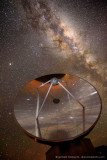 The SEST Radio Telescope at La Silla Observatory under the Milky Way
