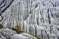 Limestone erosion caused by heavy rain, Isla Madre de Dios, Patagonia Chile