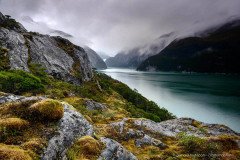 Wild untouched nature of Pia Fjord, Tierra del Fuego Chile
