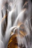 Detail of beautiful mystic waterfall, Valle Cochamo, Patagonia Chile