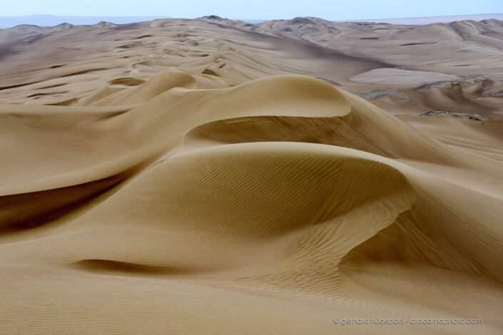 Sand dunes are not very typical for the Atacama desert in Chile