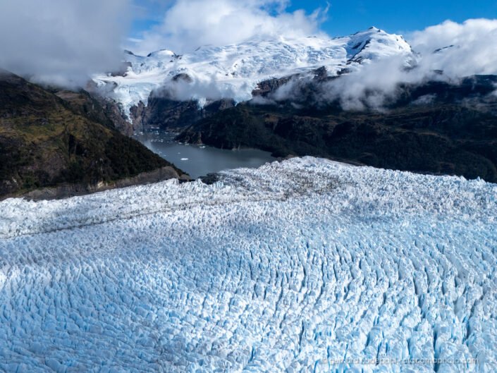 Glacier Relander from the air, Patagonia Chile