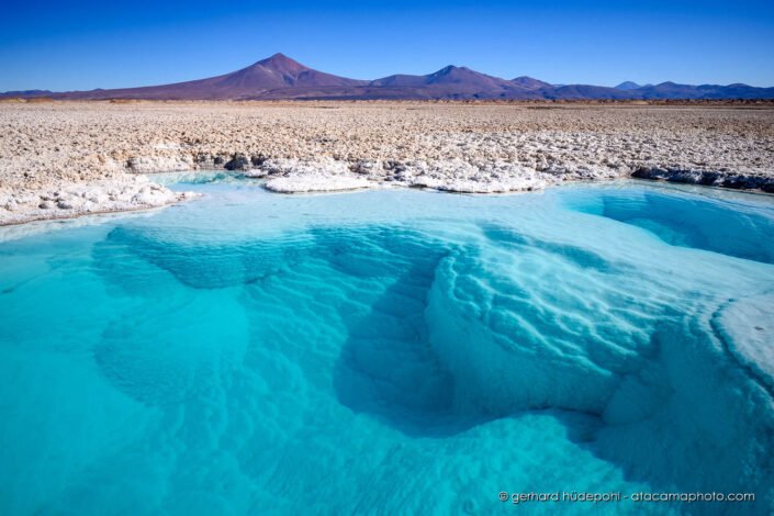 Laguna Turquesa is a spectacular blue lagoon at Salar de Pedernales