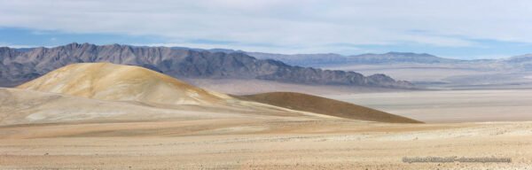 Panorama of the extremely dry central regions of the Atacama desert