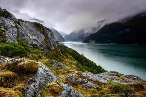 Wild untouched nature of Pia Fjord, Tierra del Fuego Chile